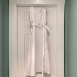 White flower girl dress